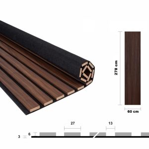 3D Акустичен панел Дъб